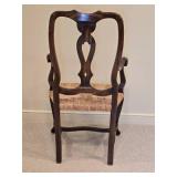 Fantastic Carved Mahogany Vintage Ruish Seat Accent Chair
