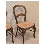 Elegant Rush Seat Farmhouse Accent Chair Set - (3)