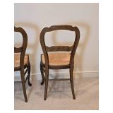 Elegant Rush Seat Farmhouse Accent Chair Set - (3)