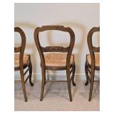 Elegant Rush Seat Farmhouse Accent Chair Set - (3)