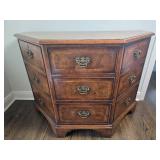 Antique Half-Hex Regency Accent Cabinet