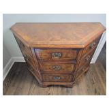 Antique Half-Hex Regency Accent Cabinet