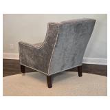 Kravet Furniture Contemporary Gray Tacked Armchair - A