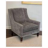 Kravet Furniture Contemporary Gray Tacked Armchair - B