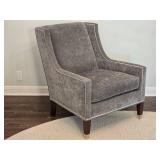 Kravet Furniture Contemporary Gray Tacked Armchair - B