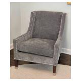 Kravet Furniture Contemporary Gray Tacked Armchair - C