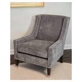 Kravet Furniture Contemporary Gray Tacked Armchair - D