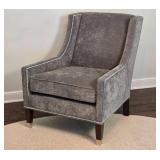 Kravet Furniture Contemporary Gray Tacked Armchair - D