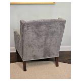 Kravet Furniture Contemporary Gray Tacked Armchair - D