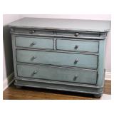 Charming Blue Painted Farmhouse Dresser
