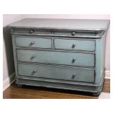 Charming Blue Painted Farmhouse Dresser