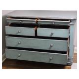 Charming Blue Painted Farmhouse Dresser