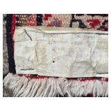 Gorgeous Vintage Persian Dargazine Wool Area Rug - Scarlet / Navy