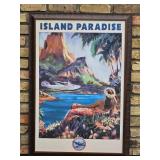 Exotic Vintage Travel Poster - South Pacific Airways - Island Paradise
