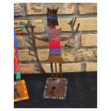 Vintage Fine Art Pressed Metal Sculpture Pair - Bill & Marsha Finks - Crazy Head - Jewel