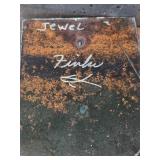 Vintage Fine Art Pressed Metal Sculpture Pair - Bill & Marsha Finks - Crazy Head - Jewel