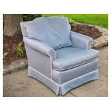 Classic Blue Slip Cover Armchair
