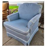 Classic Blue Slip Cover Armchair