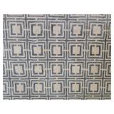 Striking Blue / Beige Courtyard Pattern Area Rug - 8