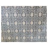Striking Blue / Beige Courtyard Pattern Area Rug - 8