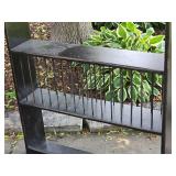 Rustic Black Painted Wall Mount Shelf Rack Unit