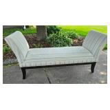 Stylish Contemporary Striped Upholstery Bedroom Bench