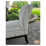 Stylish Contemporary Striped Upholstery Bedroom Bench