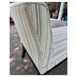 Stylish Contemporary Striped Upholstery Bedroom Bench