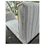 Stylish Contemporary Striped Upholstery Bedroom Bench