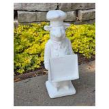 Adorable White Clay Kitchen Pig