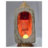 Working Mid Century Ceramic Sailing Ship TV Lamp