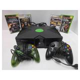 Original XBOX Video Game System w/Games & 2 Controllers