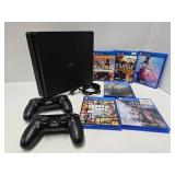 Working PLAYSTATION PS4 Video Game System w/Games & 2 Controllers