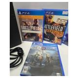 Working PLAYSTATION PS4 Video Game System w/Games & 2 Controllers