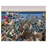 Estate Lot - Very Nice Mid Century Enameled Tray Full of Costume Jewelry etc