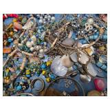 Estate Lot - Very Nice Mid Century Enameled Tray Full of Costume Jewelry etc