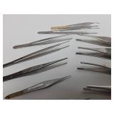 Group of Medical Grade Quality Tweezers etc