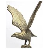 Great Looking Vintage Brass Eagle on World Statue