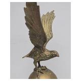 Great Looking Vintage Brass Eagle on World Statue