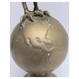 Great Looking Vintage Brass Eagle on World Statue