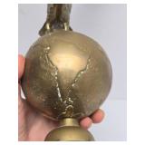 Great Looking Vintage Brass Eagle on World Statue