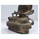 Antique Cast Bronze or Metal Tara Buddha Sculpture