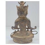 Antique Cast Bronze or Metal Tara Buddha Sculpture