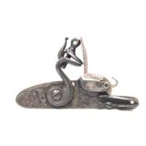 Antique Flintlock Rifle Trigger Mechanism