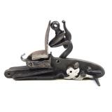 Antique Flintlock Rifle Trigger Mechanism