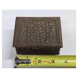 Beautiful Ornate Antique Relief Brass Box