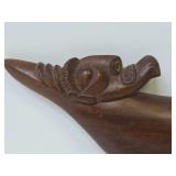 Old Carved Wood Gorget - Chest Ornament