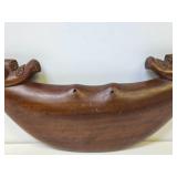 Old Carved Wood Gorget - Chest Ornament