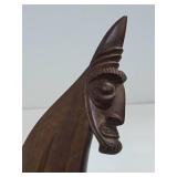 Old Carved Wood Gorget - Chest Ornament