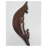 Old Carved Wood Gorget - Chest Ornament